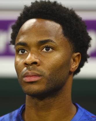 Mandatory Credit: Photo by Kieran McManus Shutterstock (13655770ip) Raheem Sterling of England lines up on the substitutes bench before kick off England v France, FIFA World Cup, WM, Weltmeisterschaft, Fussball 2022, Quarter Final, Football, Al Bayt Stadium, Al Khor, Qatar - 10 Dec 2022 Editorial Use Only England v France, FIFA World Cup 2022, Quarter Final, Football, Al Bayt Stadium, Al Khor, Qatar - 10 Dec 2022 Editorial Use Only Copyright: xKieranxMcManus Shutterstockx 13655770ip
