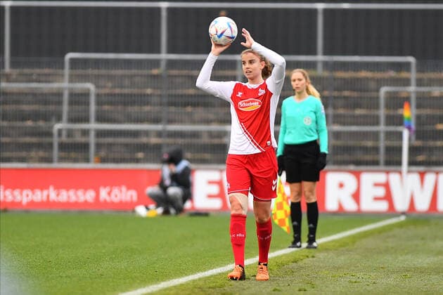 GERMANY, COLOGNE - DECEMBER 11, 2022: Myrthe Moorrees. The match of Women Bundesliga 1.FC Koeln vs SC Freiburg  Copyright: xVITALIIxKLIUIEVx