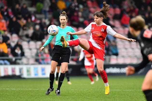 GERMANY, COLOGNE - DECEMBER 11, 2022: Adriana AchciÅ ska. The match of Women Bundesliga 1.FC Koeln vs SC Freiburg  Copyright: xVITALIIxKLIUIEVx