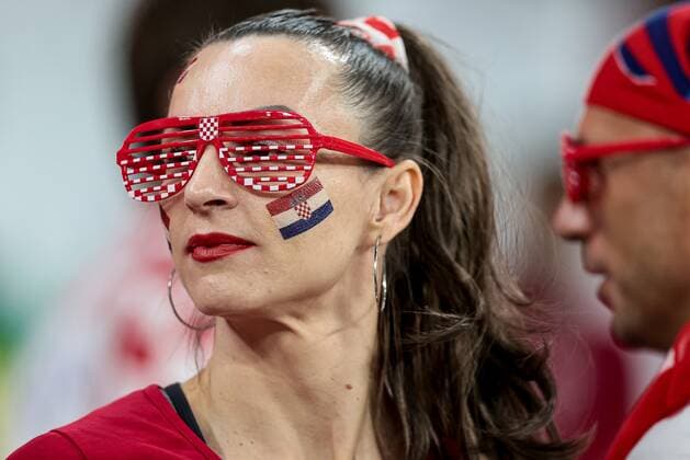 RECORD DATE NOT STATED December 9, 2022. - Al-Rayya, Qatar. - Education City Stadium. FIFA World Cup, WM, Weltmeisterschaft, Fussball 2022. Round of 8. Croatia v Brazil. In photo: Croatia fans DmitryxGolubovich