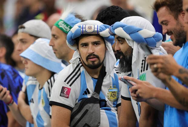 Argentina v Croatia 2022 FIFA World Cup, WM, Weltmeisterschaft, Fussball Argentina fans before the 2022 FIFA World Cup Semi-final match at Lusail Stadium, Lusail Content Not Available For UK Newspapers Copyright: xPaulxChestertonx FIL-17813-0007 UK Newspapers OUT