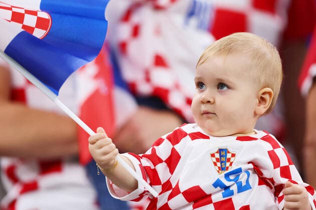 Croatia fans (CRO), DECEMBER 13, 2022 - Football Soccer : FIFA World Cup, WM, Weltmeisterschaft, Fussball Qatar 2022 semi-final match between Argentina 3-0 Croatia at Lusail Stadium in Lusail, Qatar.  (206254291)