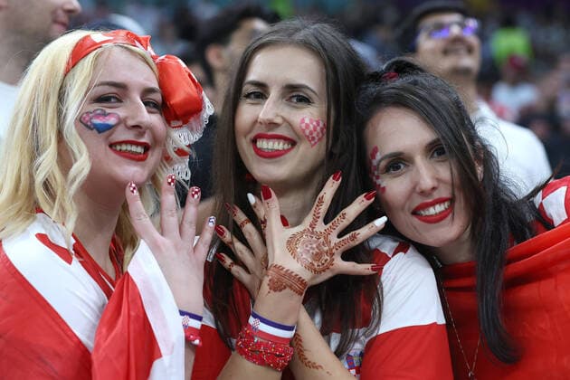 Croatia v Argentina: Semi Final - FIFA World Cup, WM, Weltmeisterschaft, Fussball Qatar 2022 LUSAIL STADIUM, QATAR - DECEMBER 13: Croatian fans before the start of the FIFA World Cup Qatar 2022 semi-final match between Croatia and Argentina at Lusail Stadium on December 13, 2022 in Qatar. GoranxStanzl PIXSELL