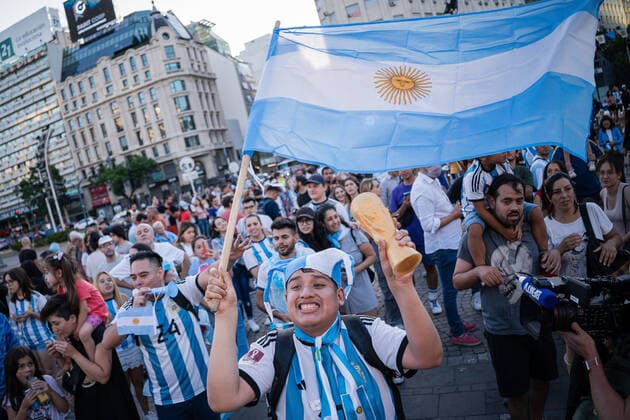 FIFA World Cup 2022, Final, Argentine fans in Buenos Aires