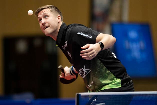 Table tennis 1 Bundesliga, season 2022 2023, 10 match day, TTC Schwalbe Bergneustadt Werder Bremen on 18 12 2022 in Bergneustadt North Rhine Westphalia Bremens Mattias Falck Copyright: xGuidoxKirchnerx