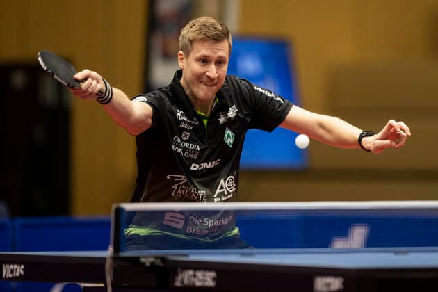 Table tennis 1 Bundesliga, season 2022 2023, 10 match day, TTC Schwalbe Bergneustadt Werder Bremen on 18 12 2022 in Bergneustadt North Rhine Westphalia Bremens Mattias Falck Copyright: xGuidoxKirchnerx