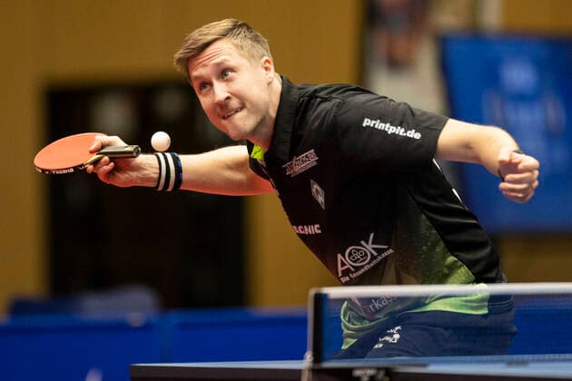 Table tennis 1 Bundesliga, season 2022 2023, 10 match day, TTC Schwalbe Bergneustadt Werder Bremen on 18 12 2022 in Bergneustadt North Rhine Westphalia Bremens Mattias Falck Copyright: xGuidoxKirchnerx