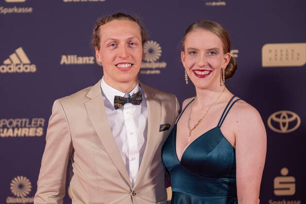 Luca Tesche, Franziska Brausse, track cycling , athlete of the year, awarding the honor in 2022, 18 12 2022, Eibner Pressefoto Sascha Walther athlete of the year, awarding the honor in 2022, 18 12 2022 Baden Baden. Copyright: xEibner-Pressefotox EP_EER