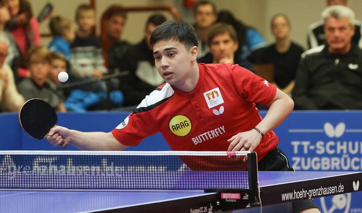 Kay Stumper Duesseldorf , TTC Zugbruecke Grenzau PSV Borussia Duesseldorf,, 10 Matchday, Table Tennis Bundesliga Men, 18 12 2022, TTC Zugrbuecke Grenzau PSV Borussia Duesseldorf,, 10 Matchday, Table Tennis Bundesliga Men, 18 12 2022, Photo EIBNER Joerg Niebergall Hoehr Grenzhausen Copyright: xJoergxNiebergall Eibner-Pressefox EP_JNL