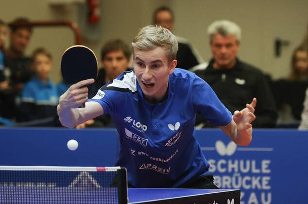 Maciej Kubik Grenzau , TTC Zugbruecke Grenzau PSV Borussia Duesseldorf,, 10 Matchday, Table Tennis Bundesliga Men, 18 12 2022, TTC Zugrbuecke Grenzau PSV Borussia Duesseldorf,, 10 Matchday, Table Tennis Bundesliga Men, 18 12 2022, Photo EIBNER Joerg Niebergall Hoehr Grenzhausen Copyright: xJoergxNiebergall Eibner-Pressefox EP_JNL