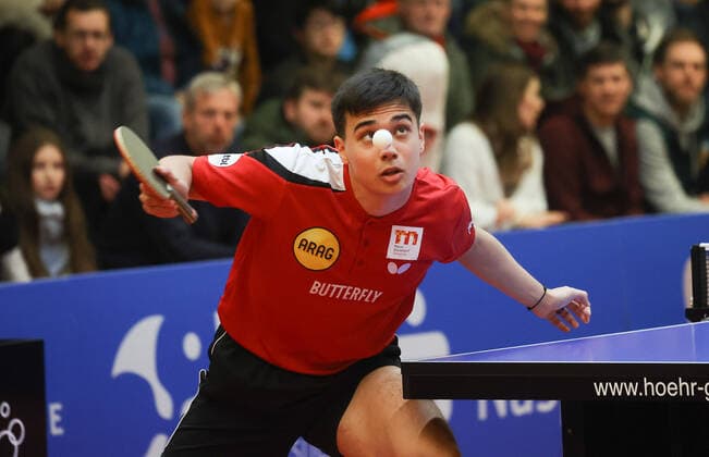 Kay Stumper Duesseldorf , TTC Zugbruecke Grenzau PSV Borussia Duesseldorf,, 10 Matchday, Table Tennis Bundesliga Men, 18 12 2022, TTC Zugrbuecke Grenzau PSV Borussia Duesseldorf,, 10 Matchday, Table Tennis Bundesliga Men, 18 12 2022, Photo EIBNER Joerg Niebergall Hoehr Grenzhausen Copyright: xJoergxNiebergall Eibner-Pressefox EP_JNL