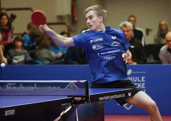 Maciej Kubik Grenzau , TTC Zugbruecke Grenzau PSV Borussia Duesseldorf,, 10 Matchday, Table Tennis Bundesliga Men, 18 12 2022, TTC Zugrbuecke Grenzau PSV Borussia Duesseldorf,, 10 Matchday, Table Tennis Bundesliga Men, 18 12 2022, Photo EIBNER Joerg Niebergall Hoehr Grenzhausen Copyright: xJoergxNiebergall Eibner-Pressefox EP_JNL
