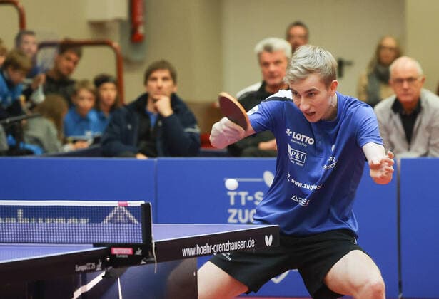 Maciej Kubik Grenzau , TTC Zugbruecke Grenzau PSV Borussia Duesseldorf,, 10 Matchday, Table Tennis Bundesliga Men, 18 12 2022, TTC Zugrbuecke Grenzau PSV Borussia Duesseldorf,, 10 Matchday, Table Tennis Bundesliga Men, 18 12 2022, Photo EIBNER Joerg Niebergall Hoehr Grenzhausen Copyright: xJoergxNiebergall Eibner-Pressefox EP_JNL
