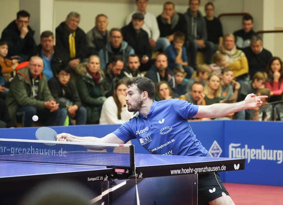 Samuel Walker Grenzau , TTC Zugbruecke Grenzau PSV Borussia Duesseldorf,, 10 Matchday, Table Tennis Bundesliga Men, 18 12 2022, TTC Zugrbuecke Grenzau PSV Borussia Duesseldorf,, 10 Matchday, Table Tennis Bundesliga Men, 18 12 2022, Photo EIBNER Joerg Niebergall Hoehr Grenzhausen Copyright: xJoergxNiebergall Eibner-Pressefox EP_JNL