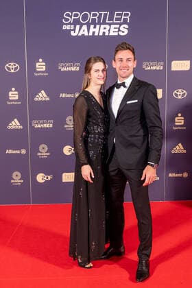 Niklas Kaul and Mareike Roesing, sportsman of the year, awarding the honor in 2022, 18 12 2022, Eibner Pressefoto Sascha Walther sportsman of the year, awarding the honor in 2022, 18 12 2022 Baden Baden. Copyright: xEibner-Pressefotox EP_EER