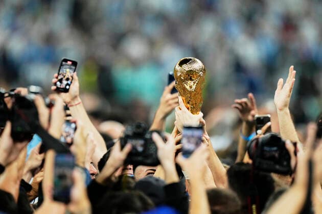Argentina v France: Final - FIFA World Cup, WM, Weltmeisterschaft, Fussball Qatar 2022 FIFA World Cup Qatar 2022 Winner s Trophy after the team s victory after the FIFA World Cup Qatar 2022 Final match between Argentina and France at Lusail Stadium on December 18, 2022 in Lusail City, Qatar. Lusail City Qatar  Copyright: xJosexBretonx originalFilename:breton-argentin221218_nppIC.jpg