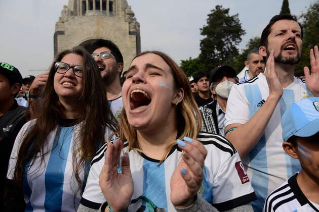 Fans Celebrate Argentina As FIFA World Champion December 18, 2022, Mexico City, Mexico: Argentine fans celebrate Argentina as new World Champion of the FIFA World Cup, WM, Weltmeisterschaft, Fussball at the FIFA Fan Fest at the Monument to the Revolution . on December 18, 2022 in Mexico City, Mexico. (Photo by Carlos Tischler Eyepix Group) Copyright: xCarlosxTischler xEyepixxGroupx CT_18122022_84321
