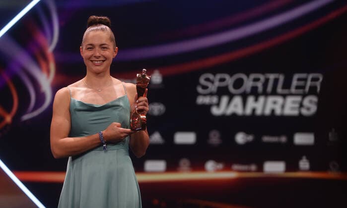 Baden Baden , Athlete of the Year 2022 , from left Gina Lückenkemper Niklas Kaul