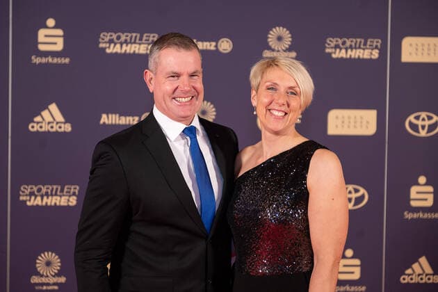 Christina Obergfoell and Boris Henry, athlete of the year, awarding the honor in 2022, 18 12 2022, Eibner Pressefoto Sascha Walther athlete of the year, awarding the honor in 2022, 18 12 2022 Baden Baden. Copyright: xEibner-Pressefotox EP_EER