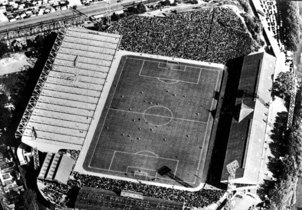 Hillsborough An aerial view of the Sheffield Wednesday Football Club ground at Hillsborough, Sheffield. Switzerland, West Germany, Argentina and Spain will play some of their World Cup matches here. 21st January 1966. Great Britain  Copyright: xTopFotox 0060751