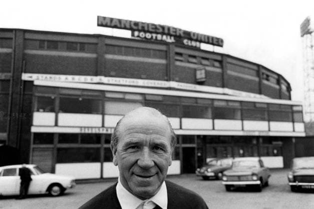 Matt Busby Matt Busby, manager of football league champions, Manchester United, ManU seen outside Old Trafford. January 1968 Great Britain  Copyright: xTopFotox 0549671