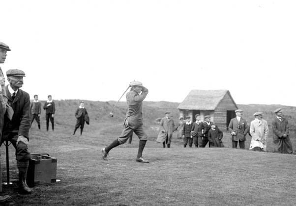 Amatuer Golf Champion Mr Lesson, Amatuer Golf Champion at Sandwich. 1908 Great Britain  Copyright: xTopFotox 0635417