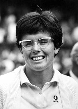 Billie Jean King Mrs Billie - Jean King of America the ladies champion at the first open Wimbledon Tennis Championships. July 1968 Great Britain  Copyright: xTopFotox 0761943