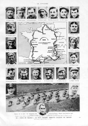 Tour de France Winners of the Tour de France 1903 - 1936 Plus map of the 1936 Tour France  Copyright: xTopFotox 0919655