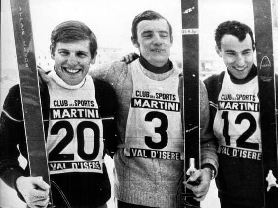 Roger Rossat Mignot 2nd, Jean Claude Killy and Suisse Edmund. 14 December 1966  Copyright: xTopFotox 1329467