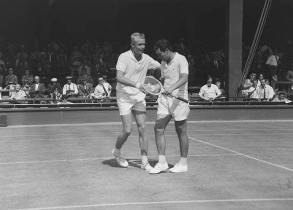 CHRIS CRAWFORD PLAYS WITH NICOLA PIETRANGELI AT WIMBLEDON LAWN TENNIS CHAMPIONSHIPS 29 JUNE 1961  Copyright: xTopFotox IPU416569