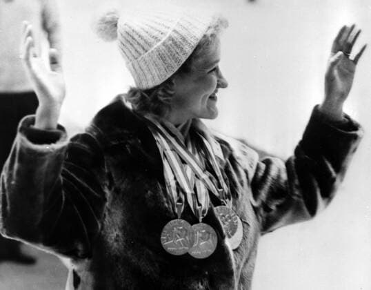 WINTER OLYMPICS GAMES IN INNSBRUCK, AUSTRIA - LIDIA SKOBLIKOVA WITH 3 MEDALS ; 3 FEBRUARY 1964  Copyright: xTopFotox IPU470934
