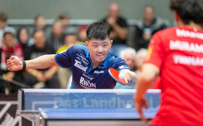 22 12 2022, xomx table tennis Bundesliga TTC RhönSprudel Fulda Maberzell 1 FSV Mainz 05 picture game 2 Fan Bo Meng Yuto Muramatsu Copyright: HMBxMedia OliverxMueller