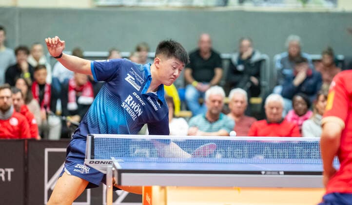 22 12 2022, xomx table tennis Bundesliga TTC RhönSprudel Fulda Maberzell 1 FSV Mainz 05 picture game 2 Fan Bo Meng Yuto Muramatsu Copyright: HMBxMedia OliverxMueller