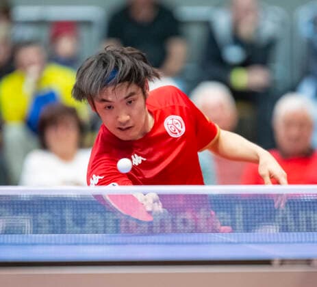22 12 2022, xomx table tennis Bundesliga TTC RhönSprudel Fulda Maberzell 1 FSV Mainz 05 picture game 2 Fan Bo Meng Yuto Muramatsu Copyright: HMBxMedia OliverxMueller