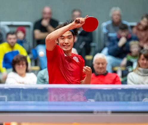 22 12 2022, xomx table tennis Bundesliga TTC RhönSprudel Fulda Maberzell 1 FSV Mainz 05 picture game 2 Fan Bo Meng Yuto Muramatsu Copyright: HMBxMedia OliverxMueller