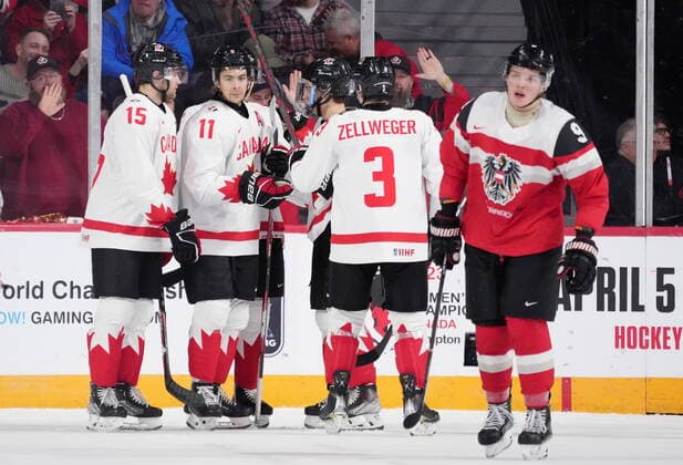 Ice hockey, U20 World Championship, Austria - Canada