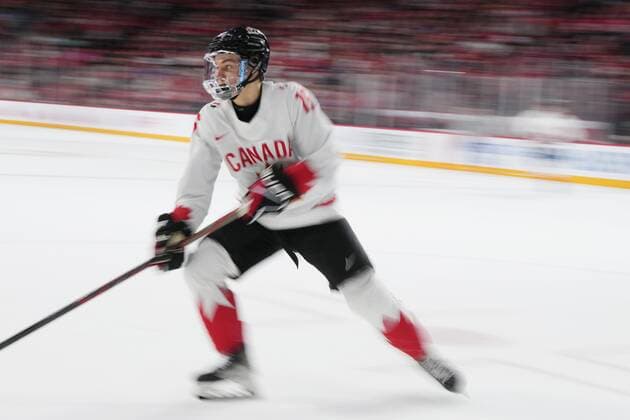 December 29, 2022, Halifax, NS, Canada: Canada™s Connor Bedard skates after the puck during second period IIHF World Junior Hockey Championship action against Austria in Halifax on Thursday, December 29, 2022. Connor Bedard  - ZUMAc35_ 20221229_zaf_c35_079 Copyright: xDarrenxCalabresex