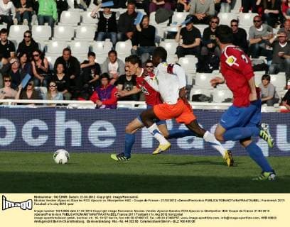 Football, Coupe de France, GFCO Ajaccio - Montpellier HSC 1-0