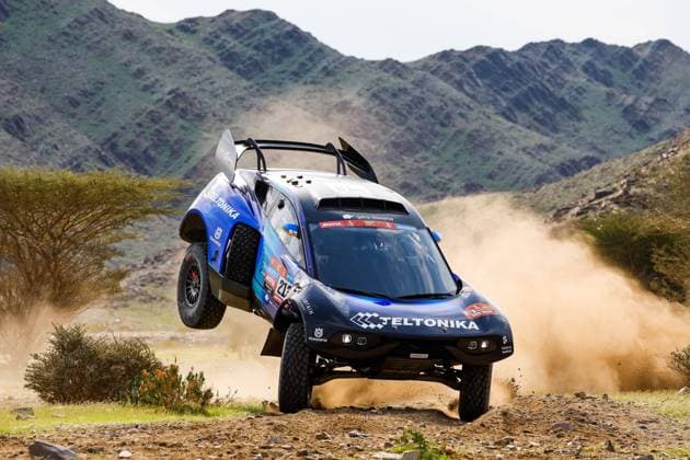 Bilder des Jahres 2023, Sport 01 Januar Sport Themen der Woche KW01 Sport Bilder des Tages 213 VAIDOTAS Zala (ltu), FIUZA Paulo (prt), Teltonika Racing, BRX, Prodrive Hunter, Auto, action during the Stage 2 of the Dakar 2023 between Sea Camp and Al- Ula, on January 2nd, 2023 in Al- Ula, Saudi Arabia - AUTO - DAKAR 2023 - STAGE 2 DPPI Panoramic  20230102DAK0150