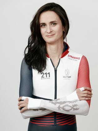 Czech speed skater Martina Sablikova poses for photographer in Prague, Czech Republic, October 3, 2022. (CTKxPhoto PavelxLebeda) CTKPhotoF202301010014201  F202301010014201
