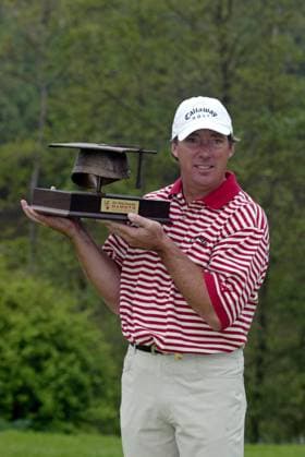 9 May 2004: English golfer BARRY LANE with the trophy after the final round of the Daily Telegraph Damovo British Masters at The Forest of Arden, LANE won the tournament by 3 shots with a final score of 16 under par.  ActionPlus04050925 NeilxTingle