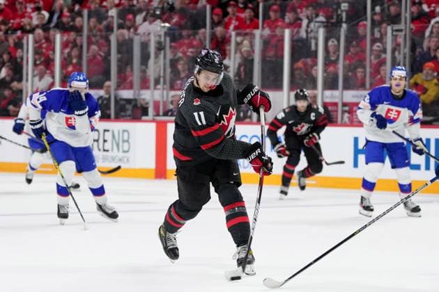 January 2, 2023, Halifax, NS, Canada: Canada s Dylan Guenther takes a shot on net during second period IIHF World Junior Hockey Championship quarterfinal action against Slovakia in Halifax, Monday, Jan. 2, 2023. Dylan Guenther  - ZUMAc35_ 20230102_zaf_c35_125 Copyright: xDarrenxCalabresex