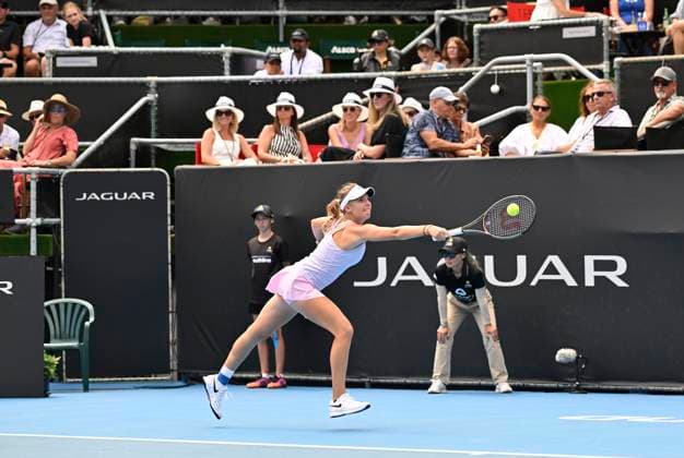 3rd January 2022: Auckland, New Zealand: Czech Republic s Linda Fruhvirtova during play on Day 2 of the women s ASB Classic at the ASB Tennis Arena,  ActionPlus12464290 AndrewxCornaga