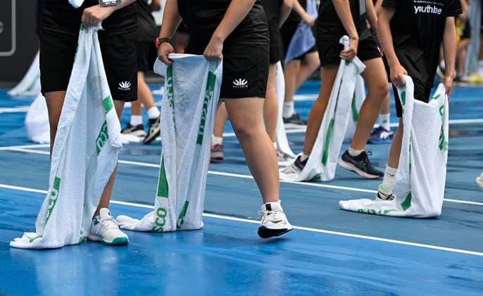3rd January 2022: Auckland, New Zealand: Rain delay on Day 2 of the women s ASB Classic at the ASB Tennis Arena,  ActionPlus12464298 AndrewxCornaga