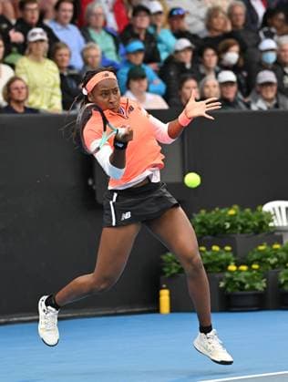 3rd January 2022: Auckland, New Zealand: USA s Coco Gauff during play on Day 2 of the women s ASB Classic at the ASB Tennis Arena,  ActionPlus12464310 AndrewxCornaga
