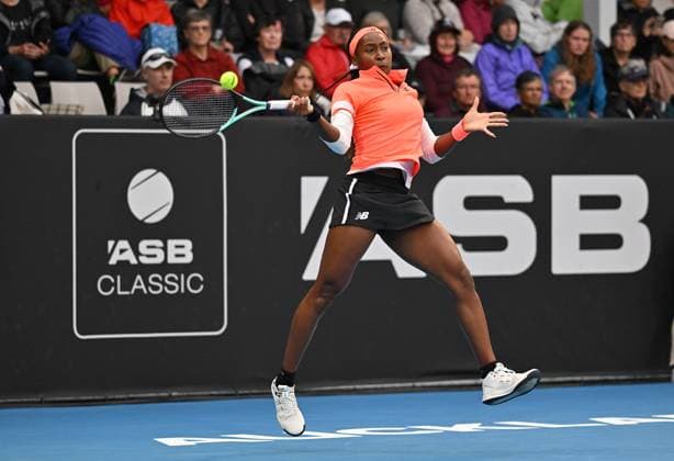 3rd January 2022: Auckland, New Zealand: USA s Coco Gauff during play on Day 2 of the women s ASB Classic at the ASB Tennis Arena,  ActionPlus12464316 AndrewxCornaga