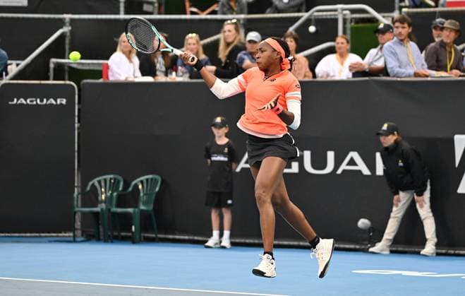 3rd January 2022: Auckland, New Zealand: USA s Coco Gauff during play on Day 2 of the women s ASB Classic at the ASB Tennis Arena,  ActionPlus12464318 AndrewxCornaga