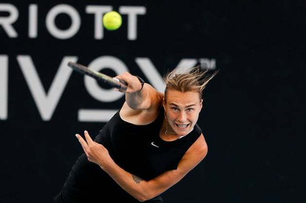 Bilder des Jahres 2023, Sport 01 Januar Sport Themen der Woche KW01 Sport Bilder des Tages TENNIS ADELAIDE INTERNATIONAL, Aryna Sabalenka in her match against Liudmila Samsonova during the 2023 Adelaide International Tennis Tournament at the Memorial Drive Tennis Centre in Adelaide, Wednesday, January 4, 2023. ( NO ARCHIVING, EDITORIAL USE ONLY, NO USE IN BOOKS WITHOUT CONSENT ADELAIDE SOUTH AUSTRALIA AUSTRALIA  Copyright: xMATTxTURNERx 20230104001748630975
