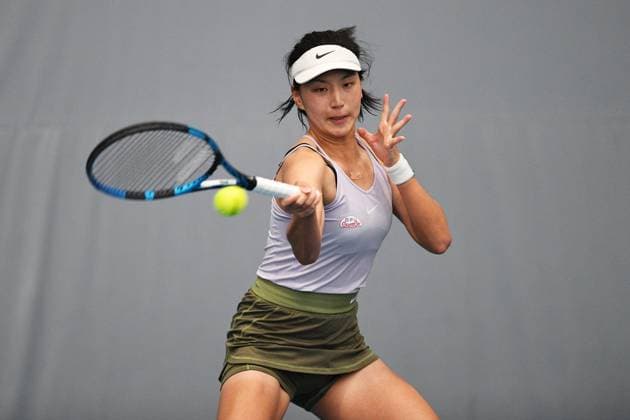 4th January 2022: Auckland, New Zealand: Xinyu Wang of China during play on Day 3 of the 2023 Womens s ASB Classic. ASB Tennis Centre, Auckland, New Zealand.  ActionPlus12464677 ChrisxSymes