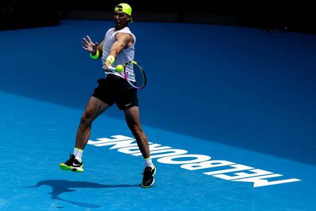 Tennis, Australian Open, Rafael Nadal training in Melbourne